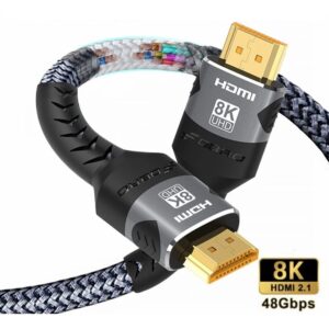 Cable HDMI 8K 2.1 Ultra Rápido 2M – 48Gbps, Compatible PS5, RTX, TV 4K/8K