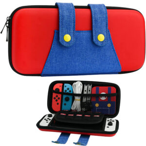 Estuche de Mario EVA para Nintendo Switch/OLED con 10 soportes